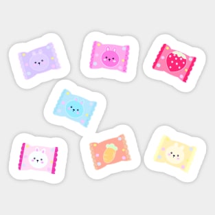 Cute Bunny Candies Sticker